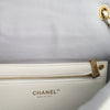 CHANEL White Lambskin Puffy Diana Flap Bag