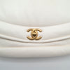 CHANEL White Lambskin Puffy Diana Flap Bag