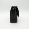 CHANEL Medium Classic Flap Black Caviar Gold Hardware Full Set