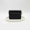 CHANEL Maxi Pearls Clutch with Chain Light Gold Hardware Full Set