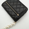 CHANEL Maxi Pearls Clutch with Chain Light Gold Hardware Full Set