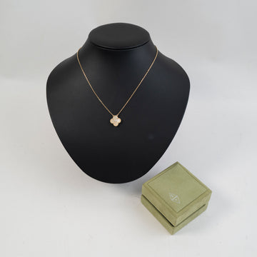 Van Cleef & Arpels 2018 Holiday Vintage Alhambra Pendant Necklace 18K Yellow Gold and Yellow Mother Of Pearl
