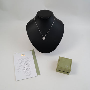 Van Cleef & Arpels Vintage Alhambra Pendant Necklace 18K White Gold and Diamonds