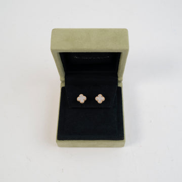 Van Cleef & Arpels Sweet Alhambra Mother of Pearl 18K Yellow Gold Earrings