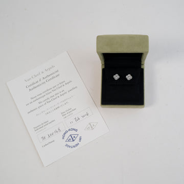 Van Cleef & Arpels Sweet Alhambra Earrings 18K White Gold and Diamonds