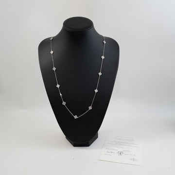 Van Cleef & Arpels 16 Motifs Sweet Alhambra Necklace 18K White Gold