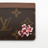 NEW Louis Vuitton Monogram Canvas Card Holder w/ Hand-Painted Cherry Blossom Motif