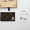 NEW Louis Vuitton Monogram Canvas Card Holder w/ Hand-Painted Cherry Blossom Motif
