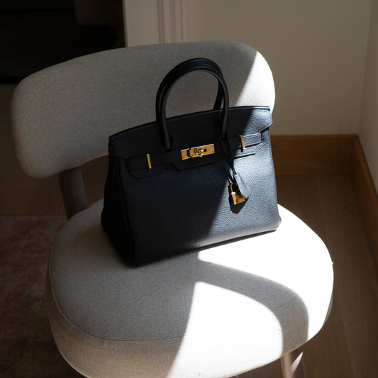 NEW Hermès Birkin 30 Black Togo Leather Gold Hardware