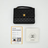 CHANEL Vintage Adjustable Top Handle Satchel Bag Lambskin Quilted 24K Gold Hardware