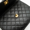 CHANEL Vintage Adjustable Top Handle Satchel Bag Lambskin Quilted 24K Gold Hardware