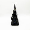Hermès Black Shiny Porosus Crocodile Sellier Kelly 32 Gold Hardware 1997