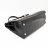 Hermès Black Shiny Porosus Crocodile Sellier Kelly 32 Gold Hardware 1997