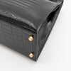 Hermès Black Shiny Porosus Crocodile Sellier Kelly 32 Gold Hardware 1997