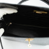 Hermès Black Shiny Porosus Crocodile Sellier Kelly 32 Gold Hardware 1997