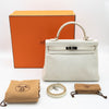*Rare* Hermès Kelly 32 Retourné Dalmatian White Buffalo Skipper Palladium Hardware 2001
