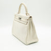 *Rare* Hermès Kelly 32 Retourné Dalmatian White Buffalo Skipper Palladium Hardware 2001