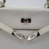 *Rare* Hermès Kelly 32 Retourné Dalmatian White Buffalo Skipper Palladium Hardware 2001