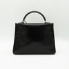 Hermès Vintage Noir Box Calf Kelly 32 Retourné Gold Hardware 1993