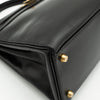 Hermès Vintage Noir Box Calf Kelly 32 Retourné Gold Hardware 1993