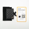 *Rare* CHANEL F/W 2022 Black Lambskin Mini Book Card Holder Light Gold Hardware 22B AP2953