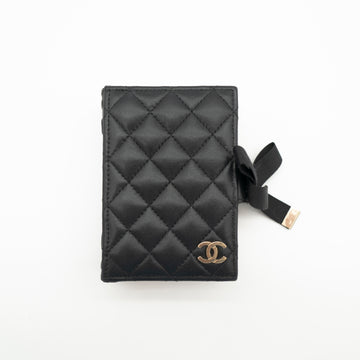 *Rare* CHANEL Limited Edition Dear Diary Mini Book Card Holder Black Lambskin Light Gold Hardware 22B
