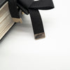 *Rare* CHANEL F/W 2022 Black Lambskin Mini Book Card Holder Light Gold Hardware 22B AP2953