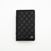 CHANEL F/W 2022 Black Lambskin Book Wallet on Chain Light Gold Hardware 22B AP2952