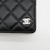 CHANEL F/W 2022 Black Lambskin Book Wallet on Chain Light Gold Hardware 22B AP2952