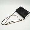 CHANEL F/W 2022 Black Lambskin Book Wallet on Chain Light Gold Hardware 22B AP2952