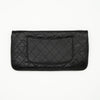 *Rare* CHANEL Pochette 31 Clutch Black Quilted Shiny Crumpled Calfskin Light Gold Hardware