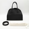 The Row Soft Margaux 12 Black Matte Grained Calfskin PHW