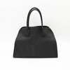 The Row Soft Margaux 12 Black Matte Grained Calfskin PHW