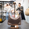 Louis Vuitton Monogram Satin Little Boulogne Shoulder Bag Beige/Champagne