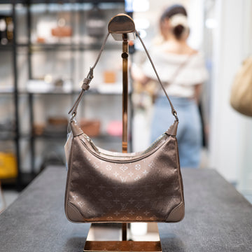 Louis Vuitton Monogram Satin Little Boulogne Shoulder Bag Beige/Champagne
