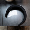 Prada Triangle Logo Plaque Satin Headband