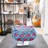 Louis Vuitton X Takashi Murakami Cherry Sunset Shoulder Bag Denim Monogram Gold Hardware
