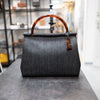 CHANEL Vintage Dark Wash Denim Tortoiseshell Top Handle Tote