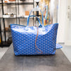 Goyard St. Louis GM Tote Blue Goyardine Canvas with Pouch