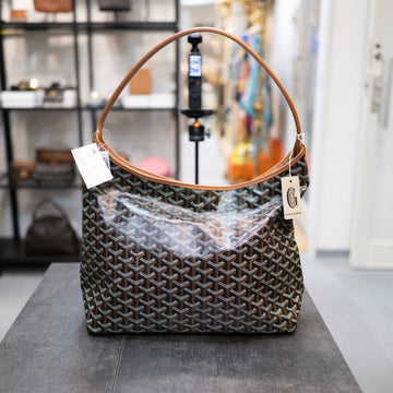 Goyard Bohème Hobo Bag Brown/Black Goyardine Canvas