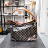 Goyard Bohème Hobo Bag Brown/Black Goyardine Canvas