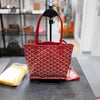 Goyard St. Louis PM Tote Red Goyardine Canvas with Pouch