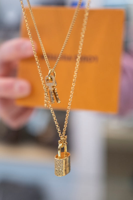 Louis Vuitton Lock & Key Pendant Necklace