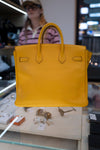 Hermès Vintage 1998 Epson Leather Birkin 35 Marigold
