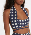 Jacquemus Le Haut Limao Cropped Gingham Halter Top Size 2