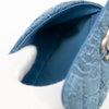 CHANEL Denim Camellia Sweet Heart Clutch with Chain AP3224