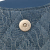 CHANEL Denim Camellia Sweet Heart Clutch with Chain AP3224