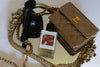 CHANEL Vintage Metallic Gold Extra-Mini Half Flap Bag Lambskin 24K GHW