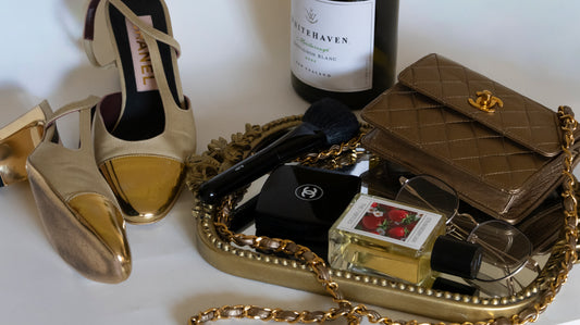 CHANEL Vintage Metallic Gold Extra-Mini Half Flap Bag Lambskin 24K GHW