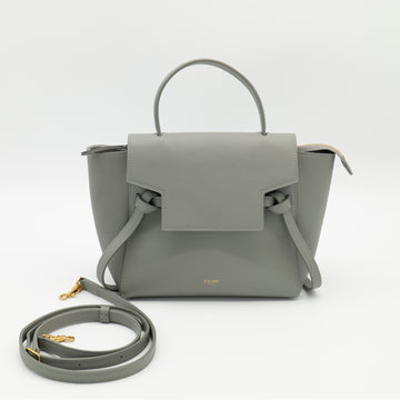 Celine Nano Belt Bag Grained Calfskin Gray